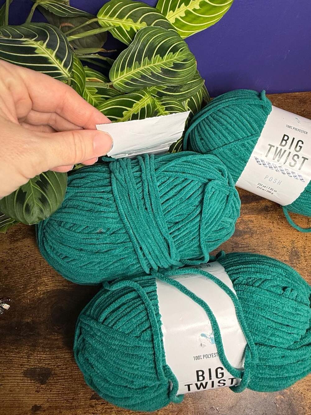 Big Twist Posh Bulky Yarn in Kale, 7.05oz/233yd - Lot of 3 Skeins - Picture 2 of 5